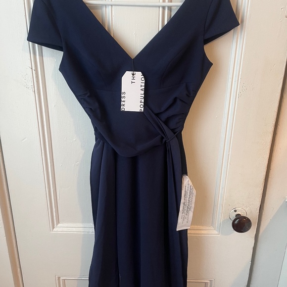 Dress the Population- Dana Wrap Cocktail Dress, Size XS - Picture 2 of 3
